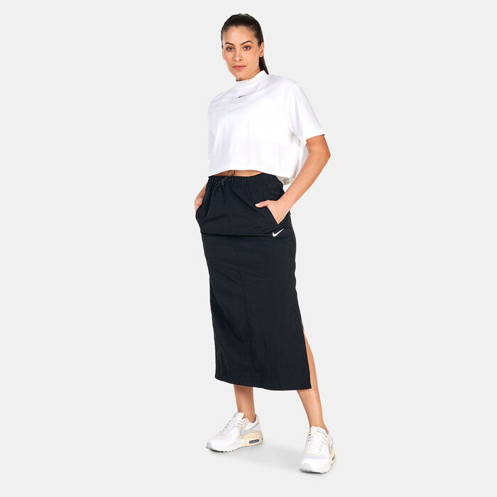 Nike Women's Sportswear Essential High-Waisted Woven Skirt Black Nike Women's Sportswear Essential High-Waisted Woven Skirt Black image number 2