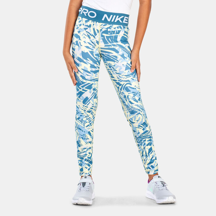 Nike Kids' Pro Leggings (Older Kids) Blue Nike Kids' Pro Leggings (Older Kids) Blue image number 0
