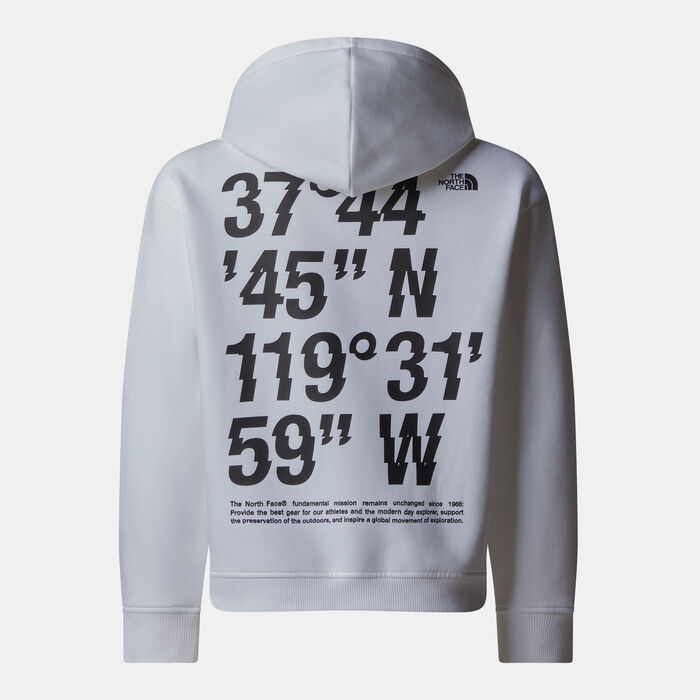 The North Face Kids' Coordinates Graphic Hoodie White The North Face Kids' Coordinates Graphic Hoodie White image number 1