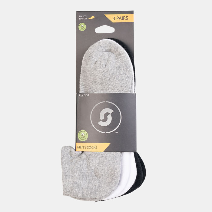 Sun and Sand Sports Men's Sports Ankle Socks (3 Pack) - S/M Black Sun and Sand Sports Men's Sports Ankle Socks (3 Pack) - S/M Black image number 1