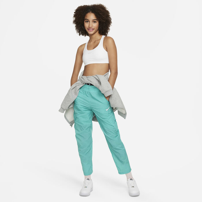 Nike Kids' Swoosh Medium-Support Sports Bra White image number 4