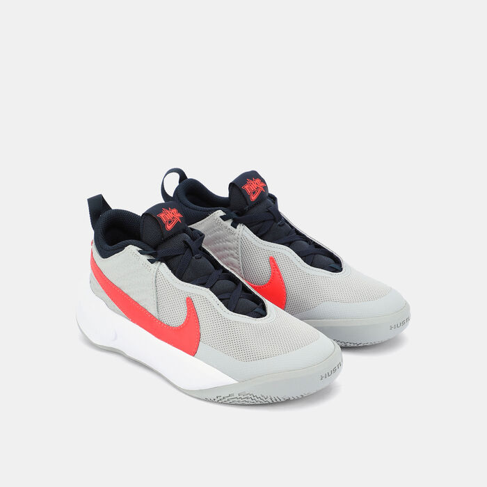 Nike Kids' Team Hustle D 10 Shoe Grey Nike Kids' Team Hustle D 10 Shoe Grey image number 1
