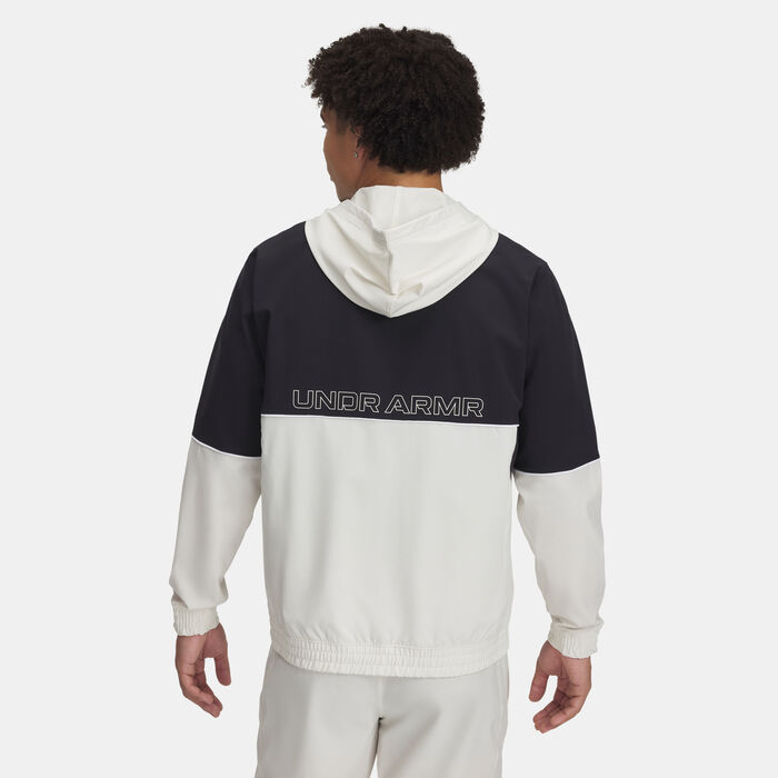 Under Armour Men's Zone Woven Basketball Jacket White image number 1