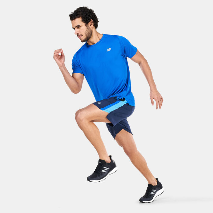 New Balance Men's Accelerate Shorts Blue New Balance Men's Accelerate Shorts Blue image number 2