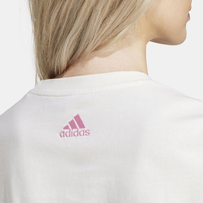 adidas Women's The Soft Side Linear T-Shirt White adidas Women's The Soft Side Linear T-Shirt White image number 3
