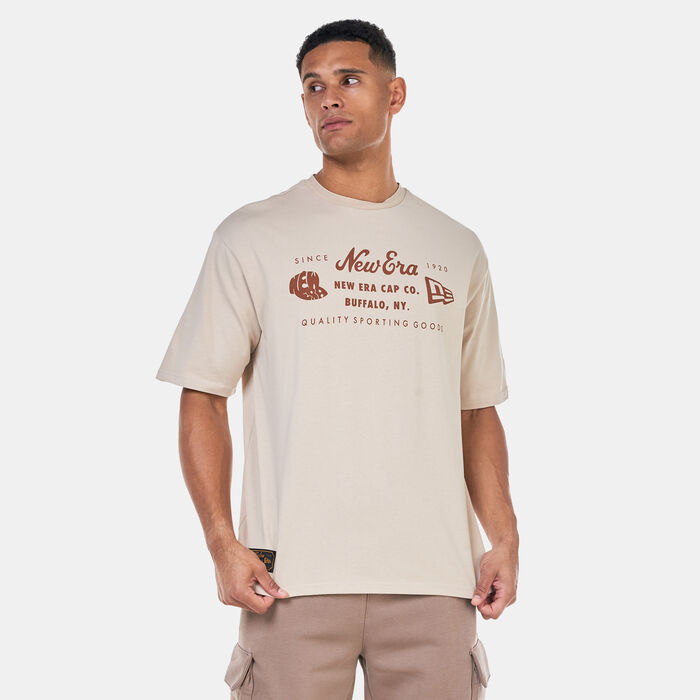 New Era Men's Heritage Patch T-Shirt Beige New Era Men's Heritage Patch T-Shirt Beige image number 0