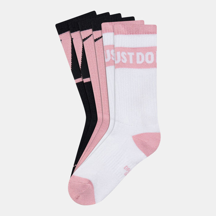 Nike Kids' Everyday Cushioned Crew Socks (3 Pack) Pink Nike Kids' Everyday Cushioned Crew Socks (3 Pack) Pink image number 0