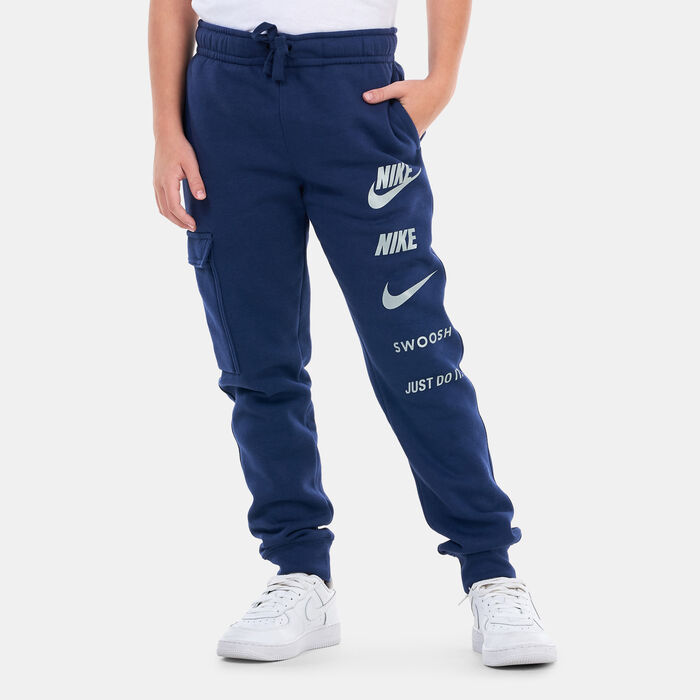 Nike Kids' Sportswear Fleece Cargo Joggers (Older Kids) Blue image number 0