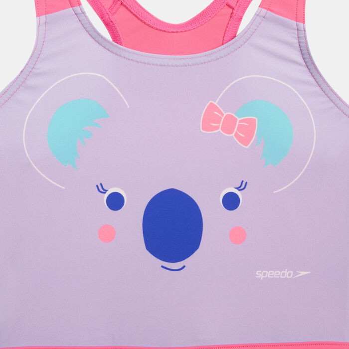 Speedo Kids' Koko Koala Frill Swimsuit (Baby & Toddler) Pink image number 2