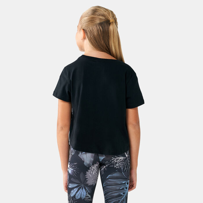 Nike Kids' Sportswear Repeat Cropped T-Shirt Black Nike Kids' Sportswear Repeat Cropped T-Shirt Black image number 1
