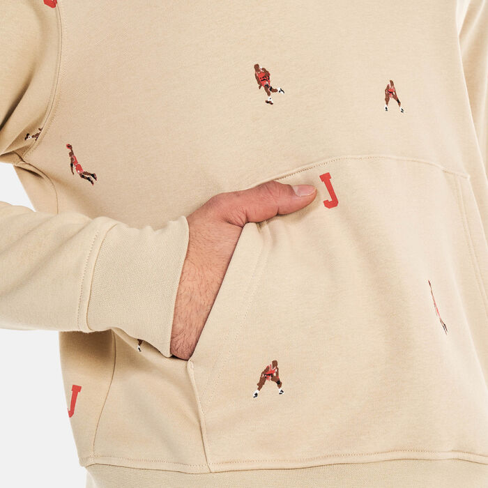 Jordan Men's Essentials Holiday Jumpman Fleece Hoodie Brown Jordan Men's Essentials Holiday Jumpman Fleece Hoodie Brown image number 3