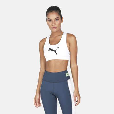 PUMA Women's Mid Impact 4Keeps Sports Bra White PUMA Women's Mid Impact 4Keeps Sports Bra White