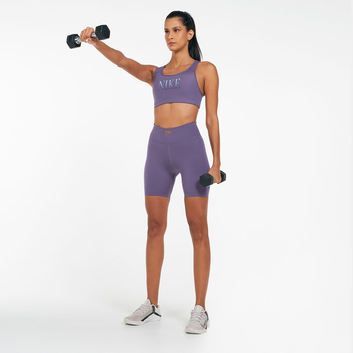 Nike Women's Dri-FIT Swoosh Sports Bra Purple Nike Women's Dri-FIT Swoosh Sports Bra Purple image number 2
