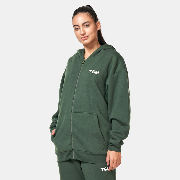 The Giving Movement Lounge Printed Full-Zip Hoodie Green The Giving Movement Lounge Printed Full-Zip Hoodie Green image number 0