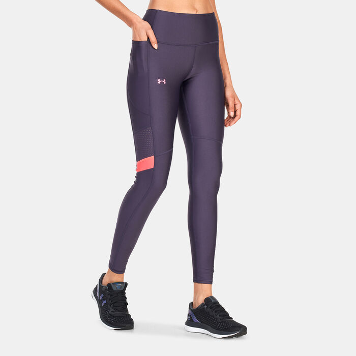 Under Armour Women's Armour Mesh Panel Leggings Purple Under Armour Women's Armour Mesh Panel Leggings Purple image number 0