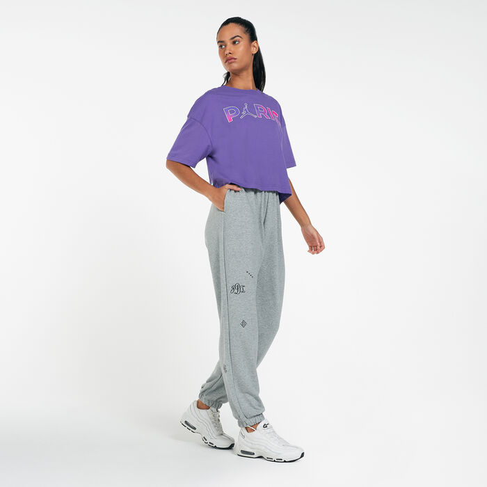 Nike Women's Sportswear Icon Clash Oversized Fleece Joggers Grey Nike Women's Sportswear Icon Clash Oversized Fleece Joggers Grey image number 2
