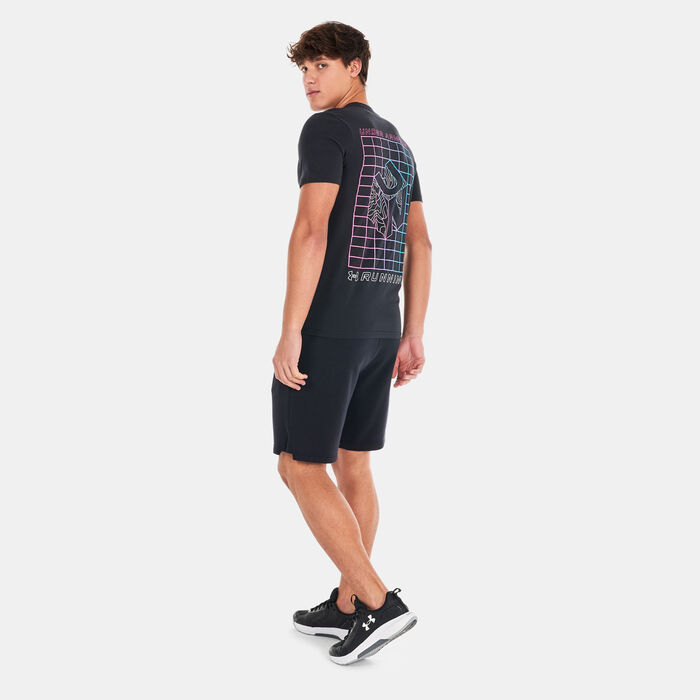 Under Armour Men's UA Run Gradient Grid T-Shirt Black Under Armour Men's UA Run Gradient Grid T-Shirt Black image number 2