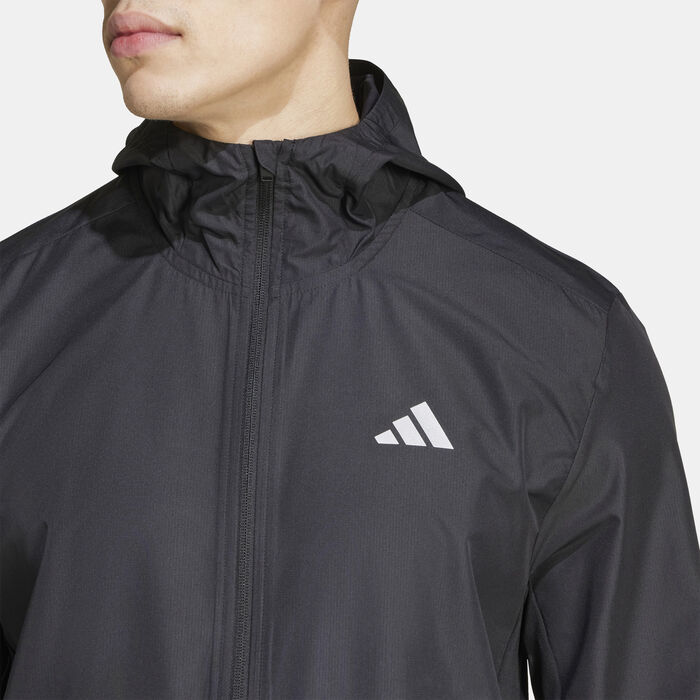 adidas Men's Gym+ Training 3-Stripes Training Windbreaker Jacket Black image number 3