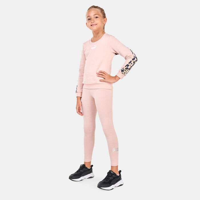 PUMA Kids' Alpha Crew Fleece Sweatshirt (Older Kids) Pink PUMA Kids' Alpha Crew Fleece Sweatshirt (Older Kids) Pink image number 2