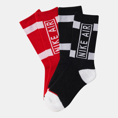 Nike Kids' Cushioned Crew Socks 2 Pack (Younger Kids) Red