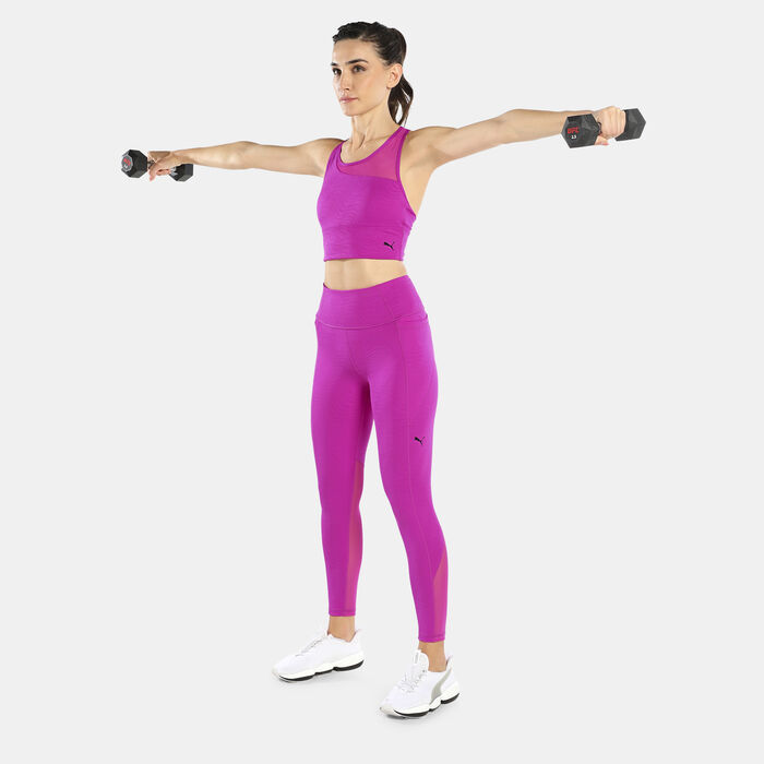 PUMA Women's Mid Impact Flawless Sports Bra Pink PUMA Women's Mid Impact Flawless Sports Bra Pink image number 2