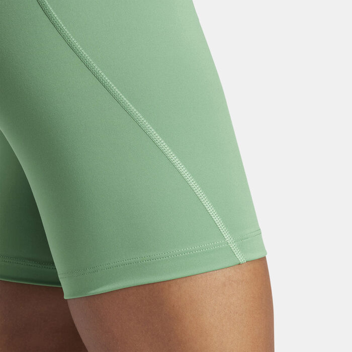 adidas Women's All Me Essentials Bike Shorts Green adidas Women's All Me Essentials Bike Shorts Green image number 4