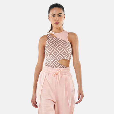 adidas Women's Hyperglam Training Graphic Leotard Bodysuit Multi