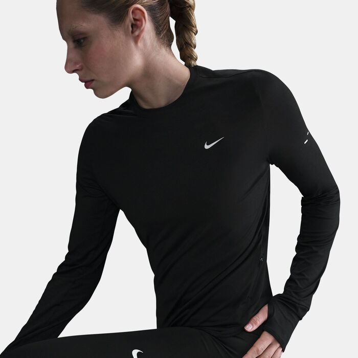 Nike Women's Swift Dri-FIT UV Running Top Black image number 5