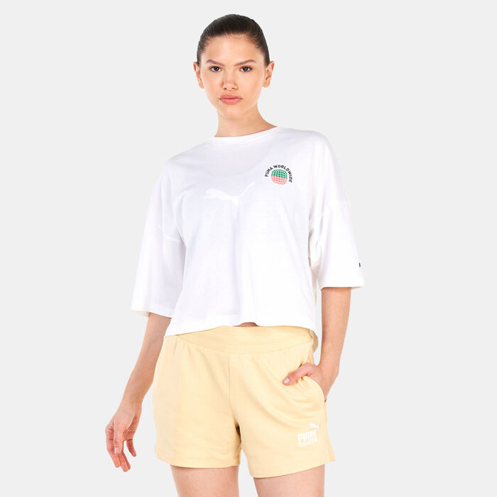 PUMA Women's Worldwide Graphic T-Shirt White image number 0