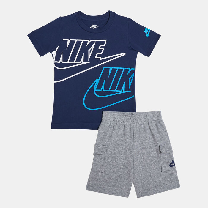 Nike Kids' Sportswear T-Shirt and Cargo Shorts Set (Baby and Toddler) Grey Nike Kids' Sportswear T-Shirt and Cargo Shorts Set (Baby and Toddler) Grey image number 0