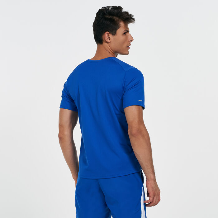 Nike Men's Dri-FIT Miler Wild Run T-Shirt Blue image number 1