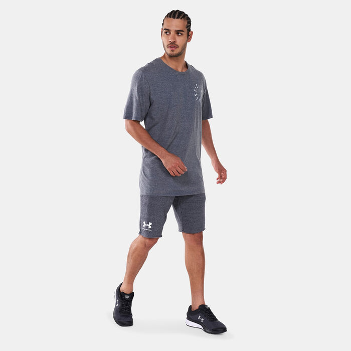 Under Armour Men's Rival Terry Shorts Grey Under Armour Men's Rival Terry Shorts Grey image number 2