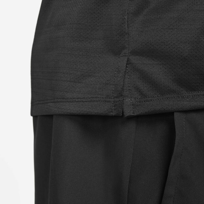Nike Men's Dri-FIT Miler Running Top Black image number 3