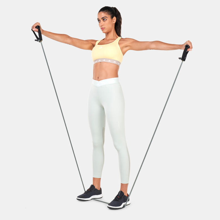 adidas Women's Techfit V-Shaped Elastic 7/8 Leggings Green image number 2