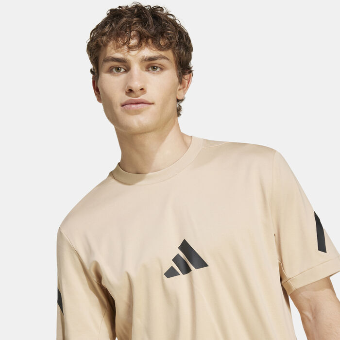 adidas Men's Z.N.E. T-Shirt Beige image number 4