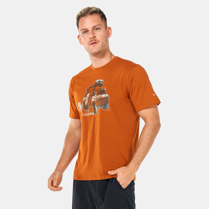 Columbia Men's Sun Trek™ Short Sleeve Graphic T-Shirt Orange Columbia Men's Sun Trek™ Short Sleeve Graphic T-Shirt Orange image number 0