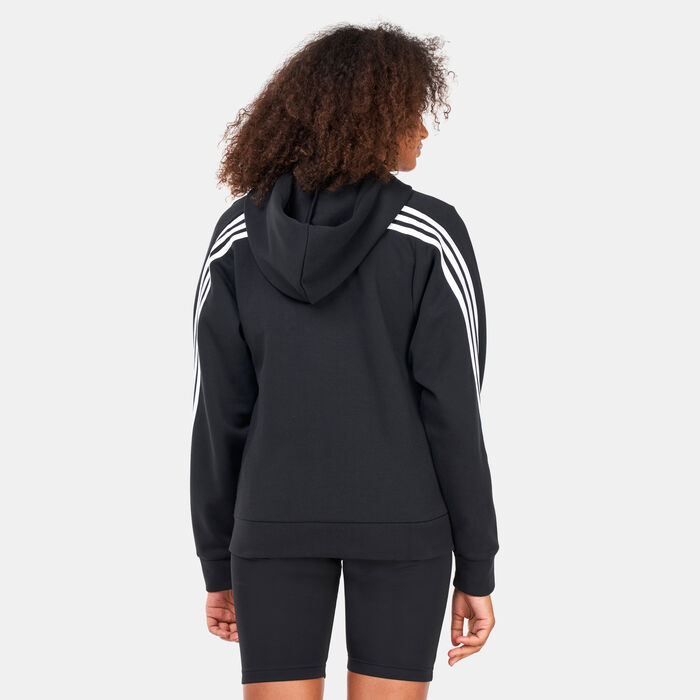 adidas Women's Sportswear Future Icons 3-Stripes Hooded Track Jacket Black adidas Women's Sportswear Future Icons 3-Stripes Hooded Track Jacket Black image number 1