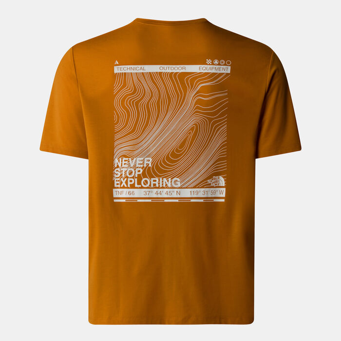 The North Face Men's Topographic Foundation T-Shirt Brown image number 1