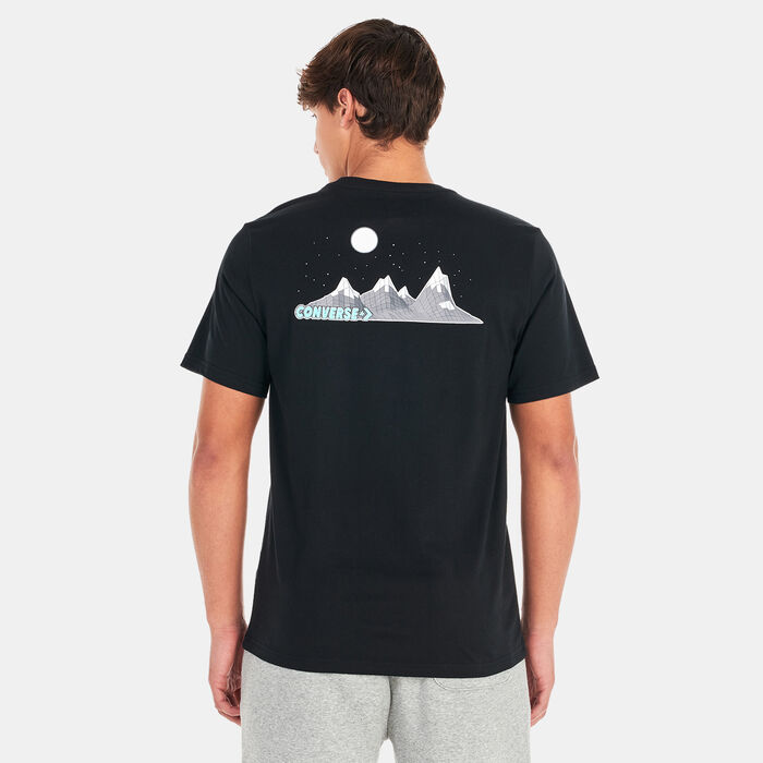 Converse Men's Moon Mountain Graphic T-Shirt Black Converse Men's Moon Mountain Graphic T-Shirt Black image number 1