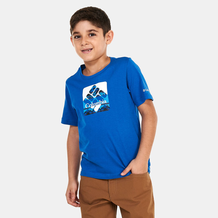 Columbia Kids' Basin Ridge™ Graphic T-Shirt Blue Columbia Kids' Basin Ridge™ Graphic T-Shirt Blue image number 0