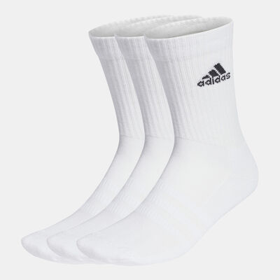 adidas Men's Cushioned Crew Socks (3 Pack) White