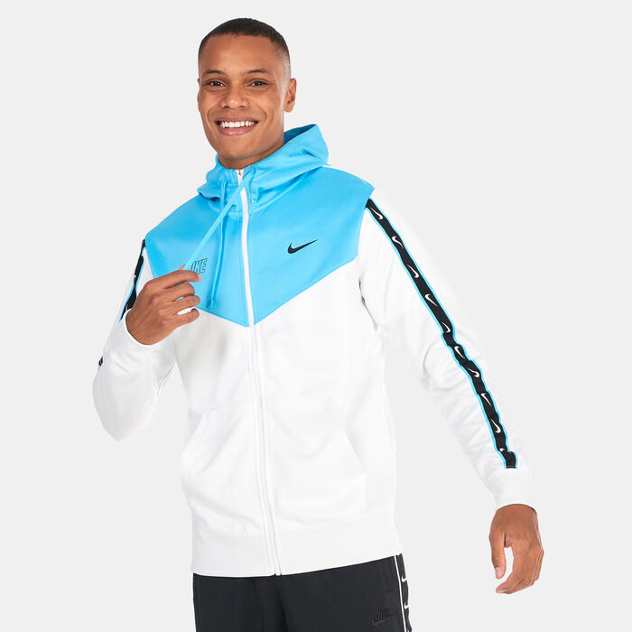 Nike Men's Sportswear Repeat Full-Zip Hoodie White image number 0