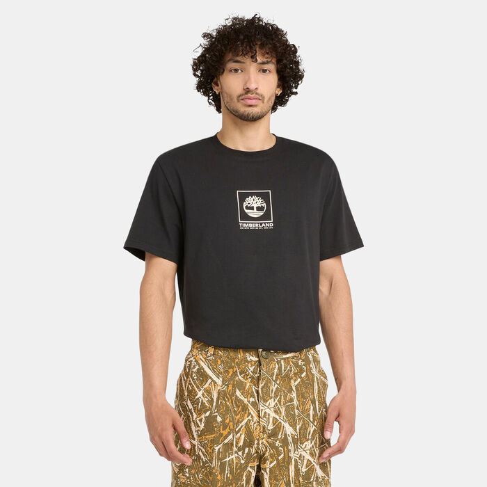 Timberland Men's Stack Camo T-Shirt Black image number 0