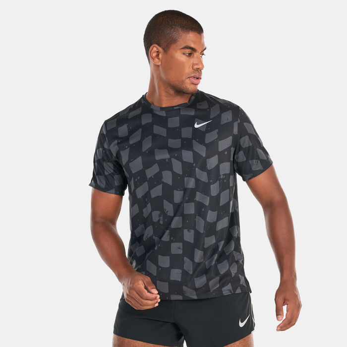 Nike Men's Dri-FIT Miler Running Top Black Nike Men's Dri-FIT Miler Running Top Black image number 0