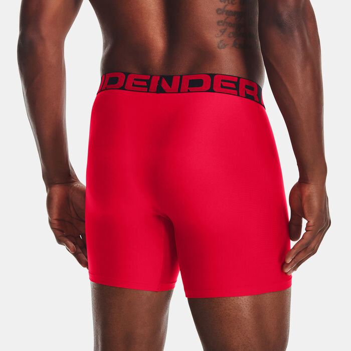 Under Armour Men's Tech™ 6-Inch Boxerjock® Boxers (2 Pack) Red image number 1
