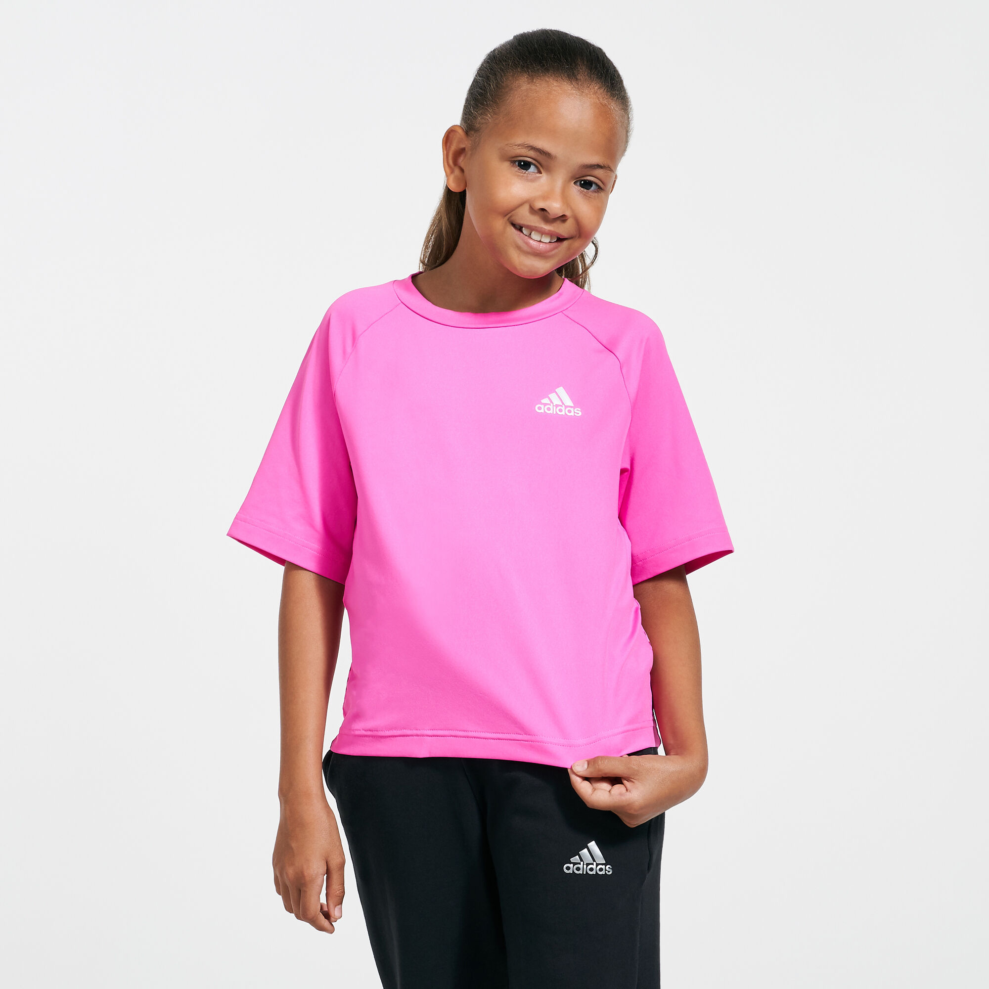 Kids' Aeroready Dance T-Shirt Pink adidas in Qatar -SSS