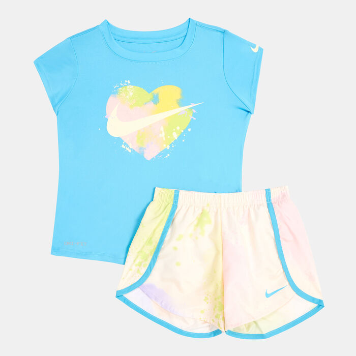Nike Kids' Just DIY It Dri-FIT Sprinter T-Shirt and Shorts Set (Younger Kids) Beige Nike Kids' Just DIY It Dri-FIT Sprinter T-Shirt and Shorts Set (Younger Kids) Beige image number 0