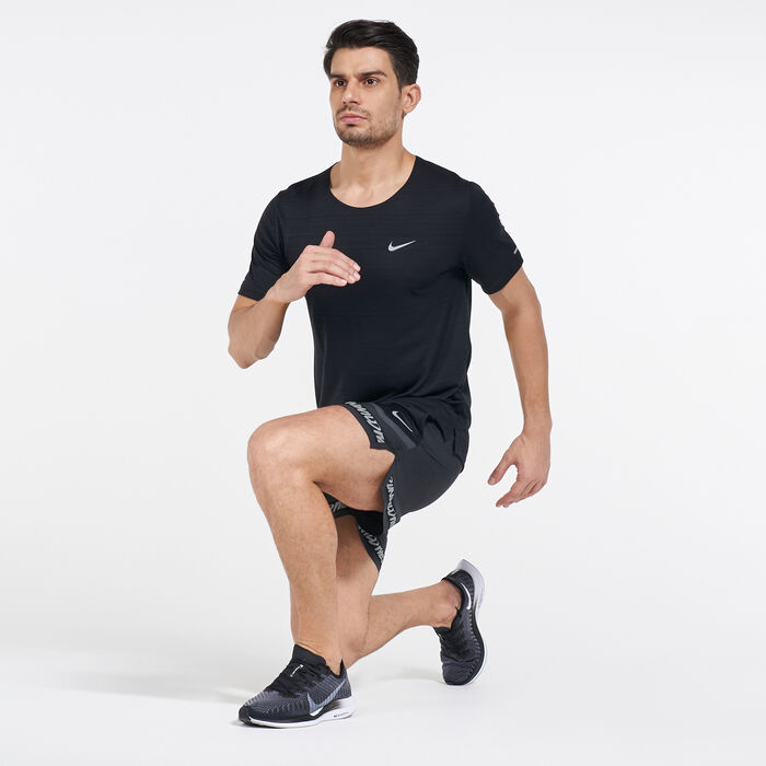 Nike Men's Dri-FIT Miler T-Shirt Black image number 2