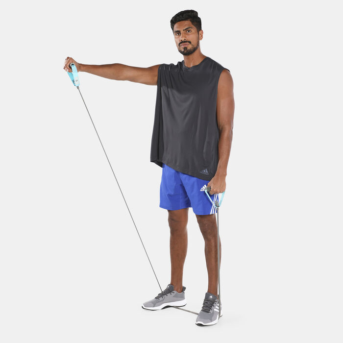 adidas Men's AEROREADY 3-Stripes 8-Inch Shorts Blue image number 2