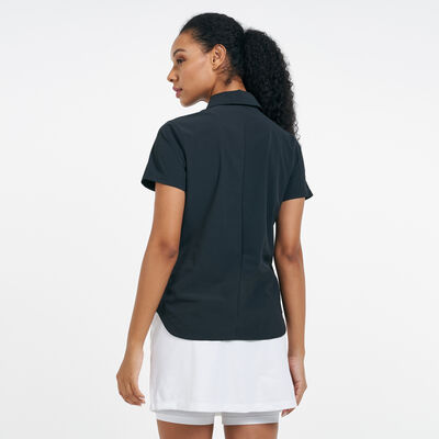 Nike Golf Women's Flex Ace Polo T-Shirt Black Nike Golf Women's Flex Ace Polo T-Shirt Black